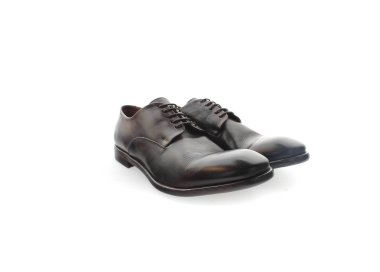 Handmade men`s lace-up shoes in genuine leather 100% italian