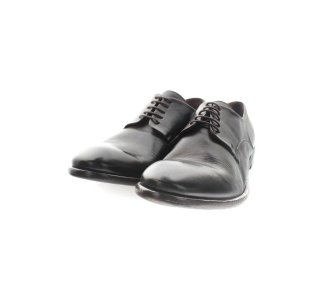 Handmade men`s lace-up shoes in genuine leather 100% italian