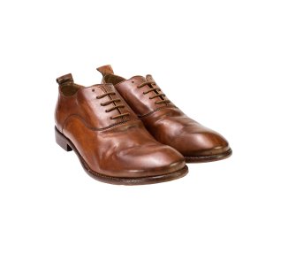 Handmade men`s lace-up shoes in genuine leather 100% italian