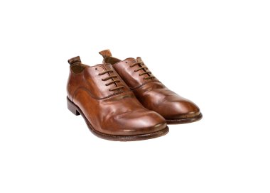 Handmade men`s lace-up shoes in genuine leather 100% italian