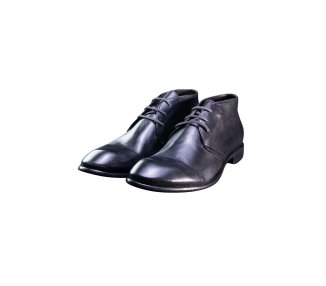 Handmade men`s ankle boots in genuine leather 100% italian