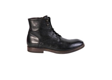 Handmade men`s ankle boots in genuine leather 100% italian