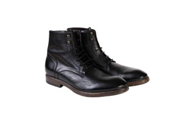 Handmade men`s ankle boots in genuine leather 100% italian