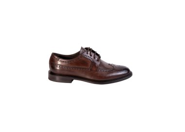 Handcrafted men`s lace-up shoes in genuine calf leather