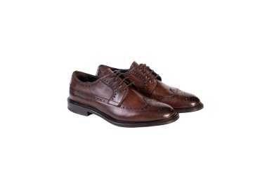 Handcrafted men`s lace-up shoes in genuine calf leather