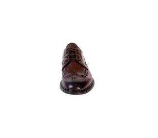 Handcrafted men`s lace-up shoes in genuine calf leather