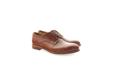 Artisan laced-up shoes for men in genuine leather