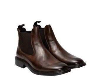 Handcrafted men`s ankle boots in genuine leather