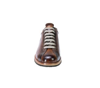 Handcrafted men`s sneakers shoes in genuine leather