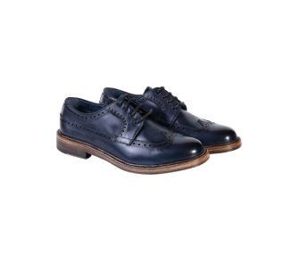 Handcrafted oxford men`s lace-up shoes in genuine calf leather