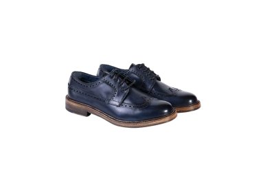 Handcrafted oxford men`s lace-up shoes in genuine calf leather