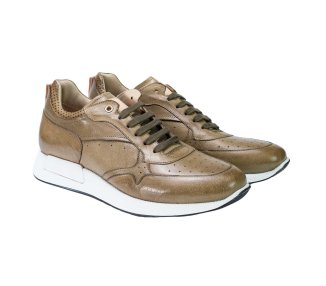 Artisan sneakers for men in genuine calf leather