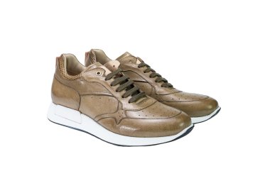 Artisan sneakers for men in genuine calf leather