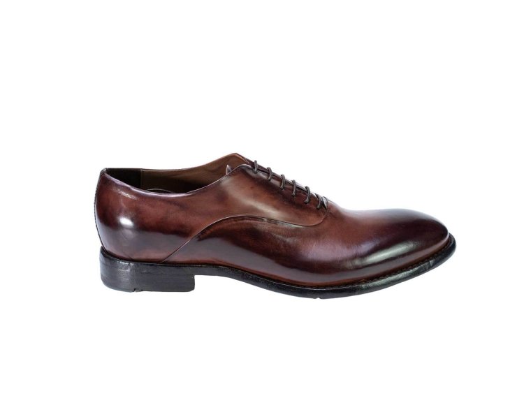 Elegant handcrafted men`s lace-up shoes in genuine leather