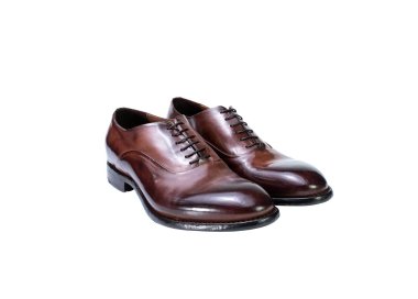 Elegant handcrafted men`s lace-up shoes in genuine leather