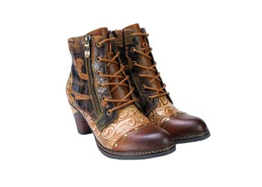 Handcrafted women`s ankle boots in genuine leather