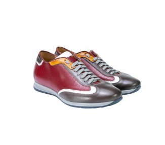 Handcrafted men`s sneakers in genuine leather