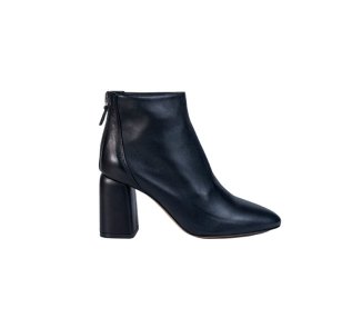 Handcrafted women`s ankle boots in soft black genuine leather