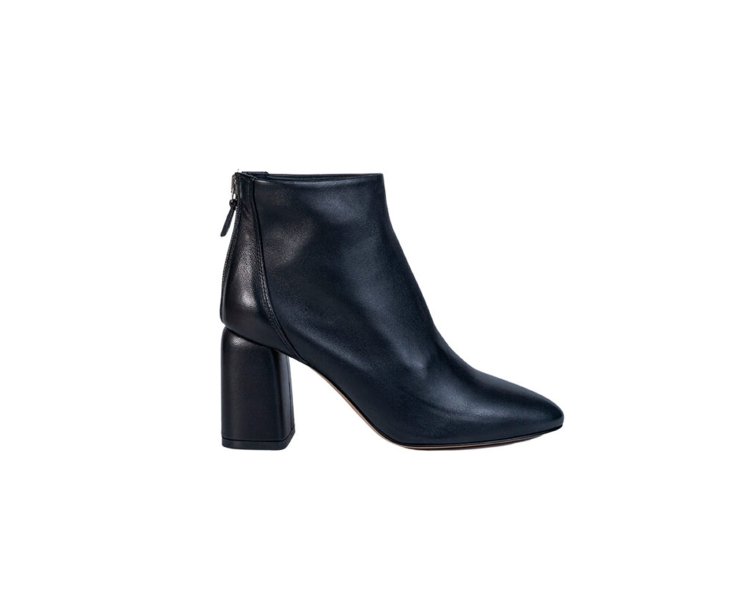 Handcrafted women`s ankle boots in soft black genuine leather