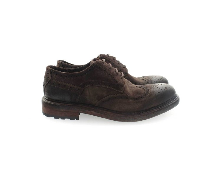 Handmade men`s shoes in genuine suede leather 100% italian