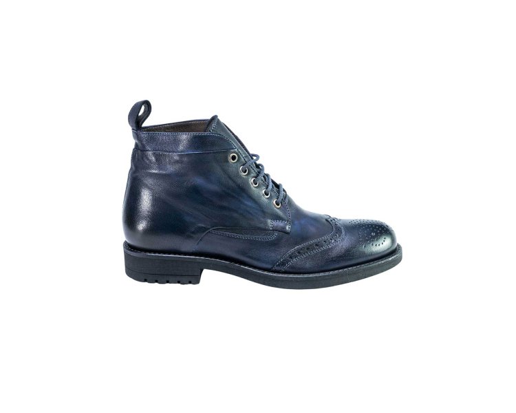 Handcrafted men`s ankle boots in genuine calf leather