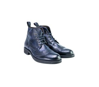 Handcrafted men`s ankle boots in genuine calf leather