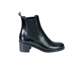 Handmade women`s ankle boots with heel in genuine calf leather 100% italian