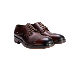 Handcrafted men`s lace-up shoes in genuine leather