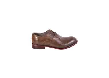 Handcrafted women`s shoes in brown genuine leather