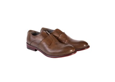 Handcrafted women`s shoes in brown genuine leather