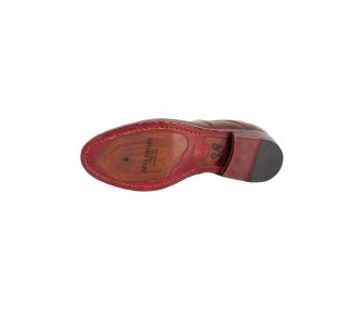 Handcrafted women`s shoes in brown genuine leather