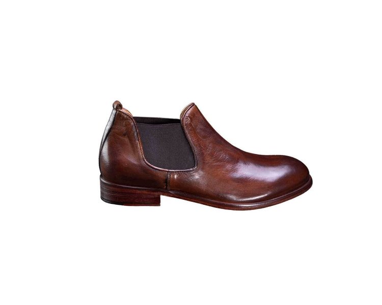 Handcrafted men`s ankle boots in genuine leather