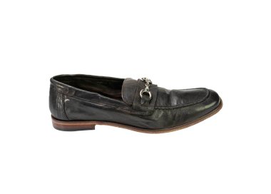 Handcrafted men`s moccasins shoes in genuine calf leather