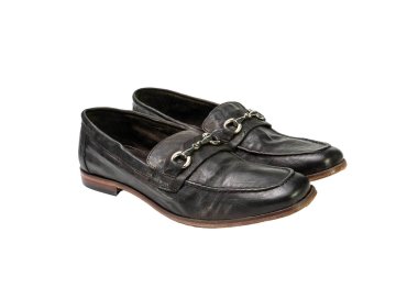 Handcrafted men`s moccasins shoes in genuine calf leather