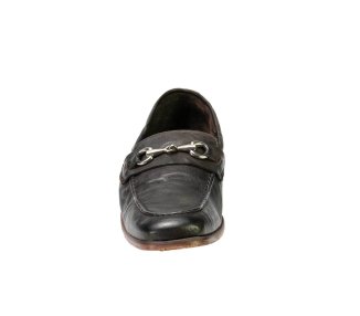 Handcrafted men`s moccasins shoes in genuine calf leather