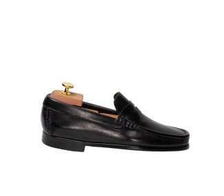 Handcrafted men`s moccasins in genuine leather