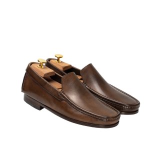 Handmade men`s moccasins  in genuine leather