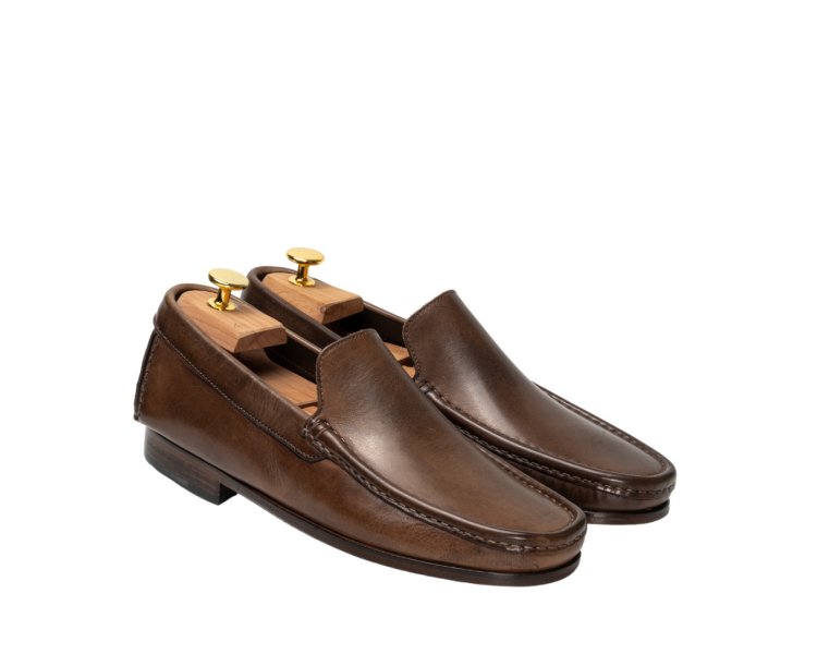 Handmade men`s moccasins  in genuine leather