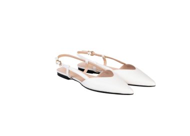 Handmande women`s sandals  in genuine white calf leather