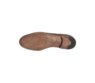 Handmande men`s loafer in genuine soft suede leather 100% italian