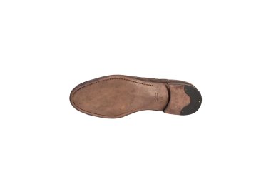 Handmande men`s loafer in genuine soft suede leather 100% italian