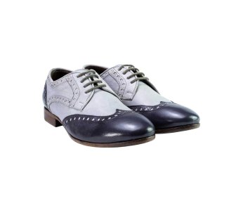 Handcrafted women`s lace-up shoes in soft genuine leather english style